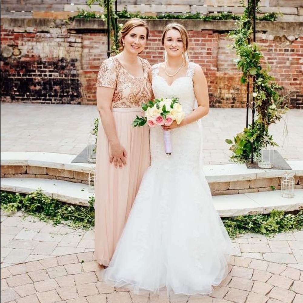 Blush gown mother of the bride